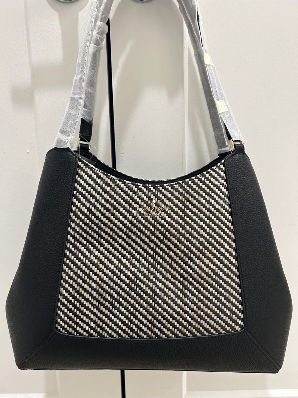 Kate Spade (NWT) Lena Straw Triple Compartment Shoulder Bag